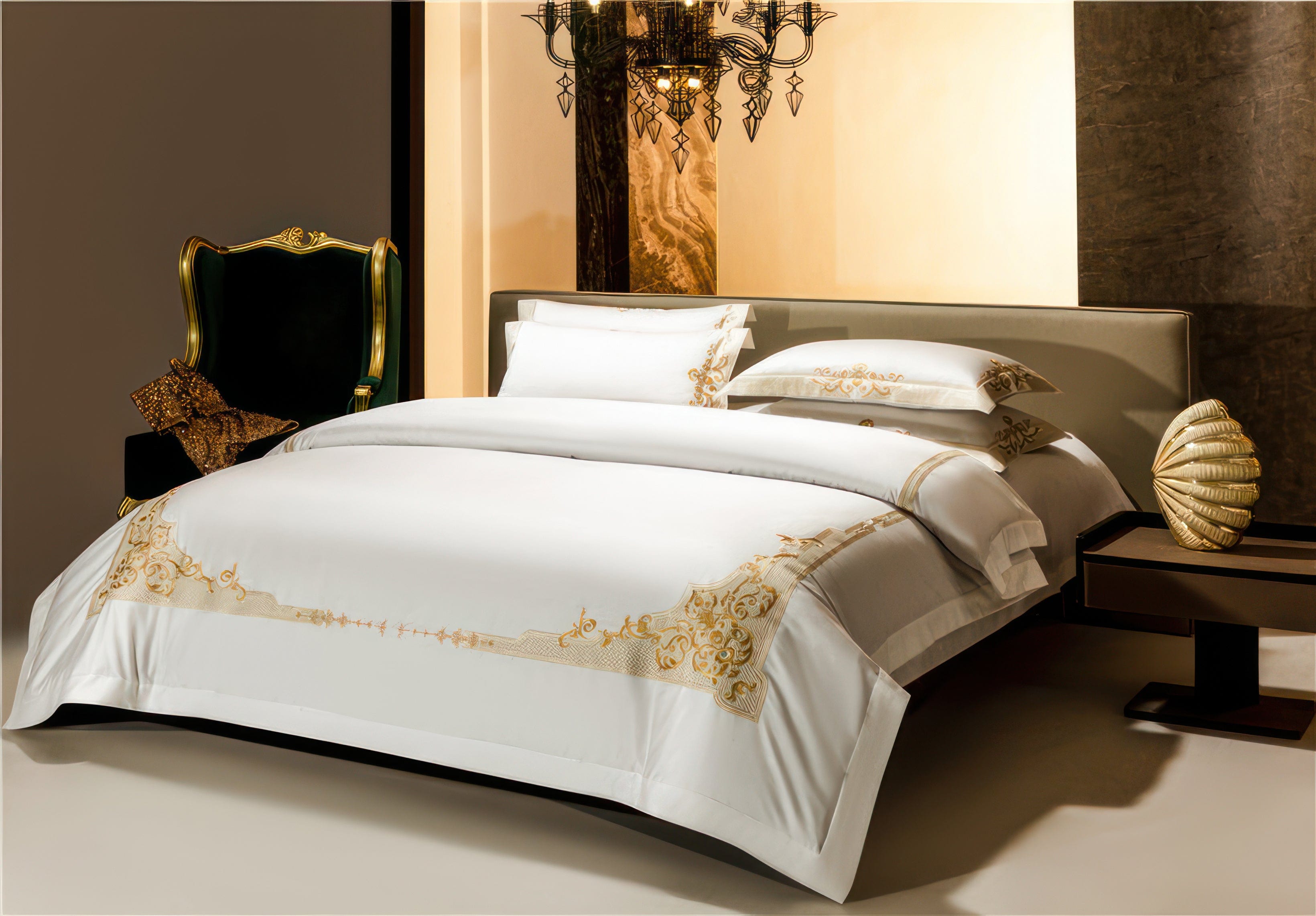 Royal White 1000TC - Bedding Set