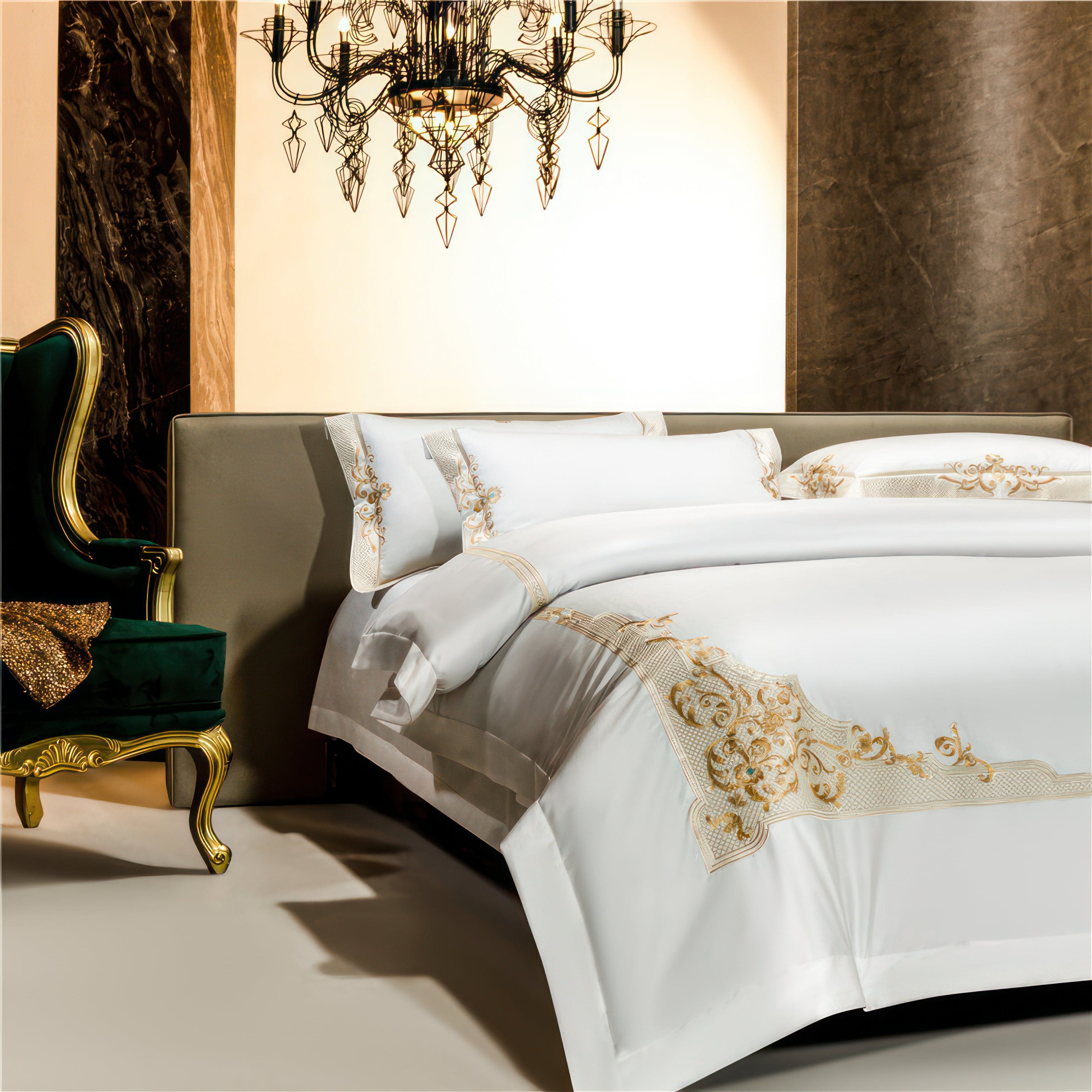 Royal White 1000TC - Bedding Set