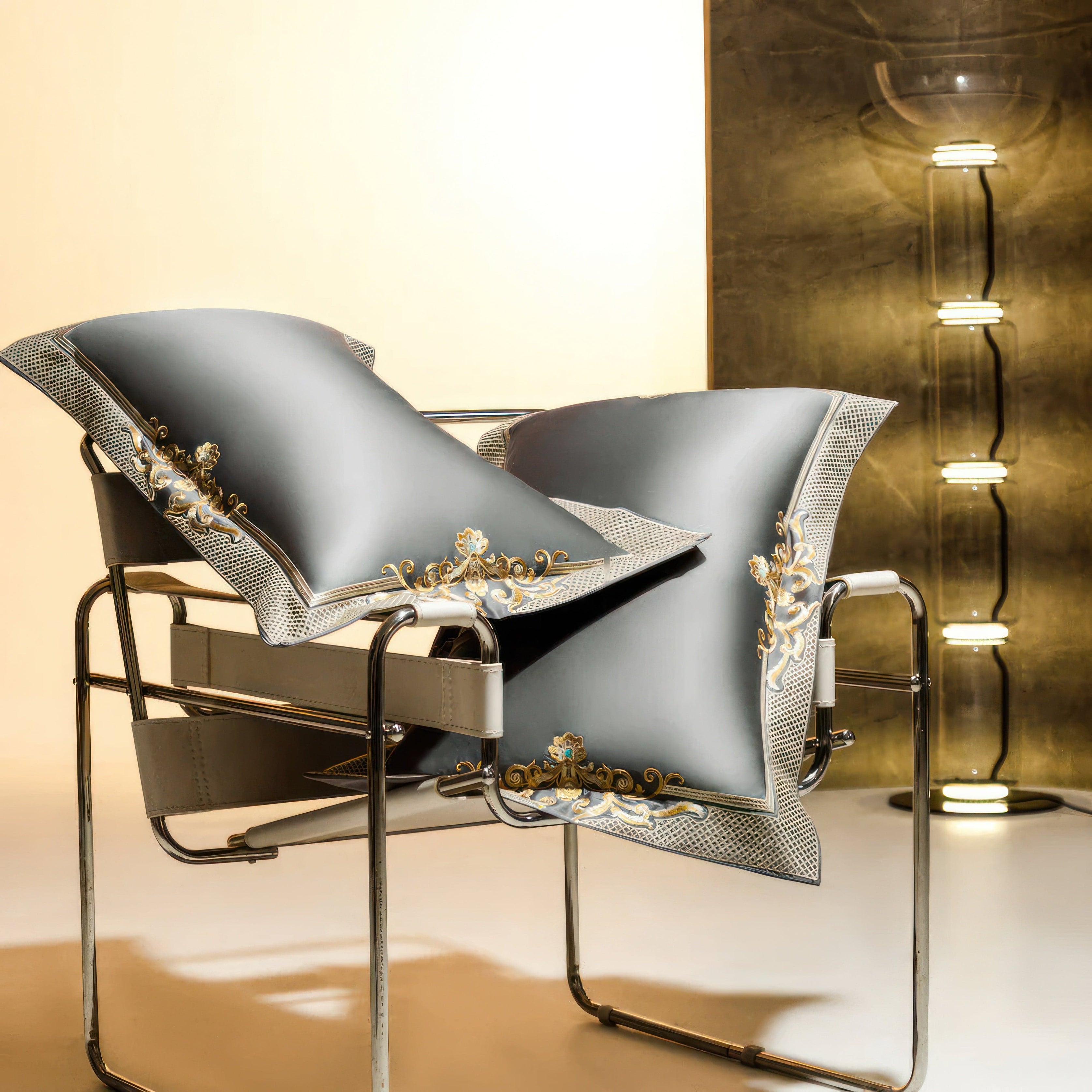 Royal Grey 1000TC Bedding Set Holsper