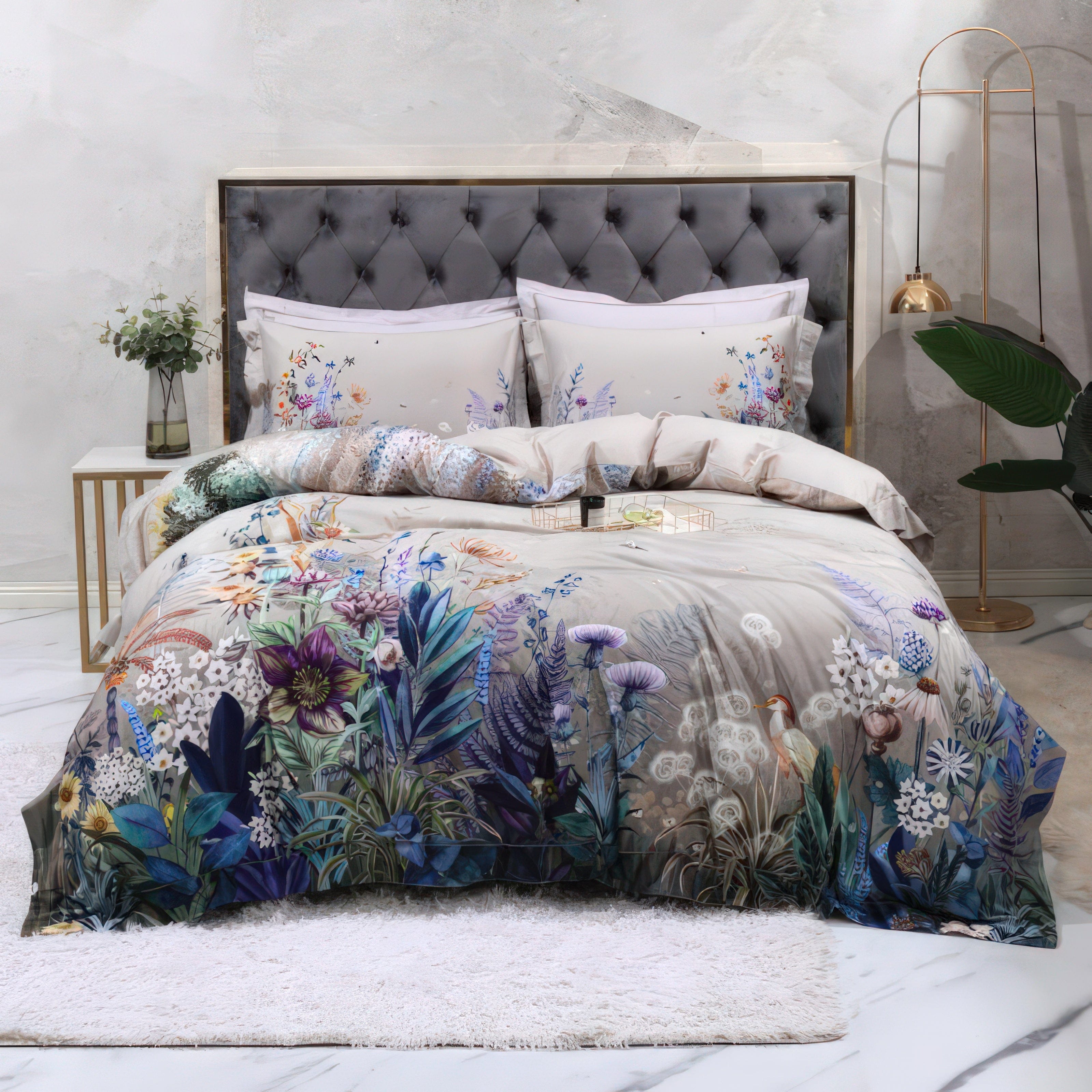 Purple Flowers - Bedding Set