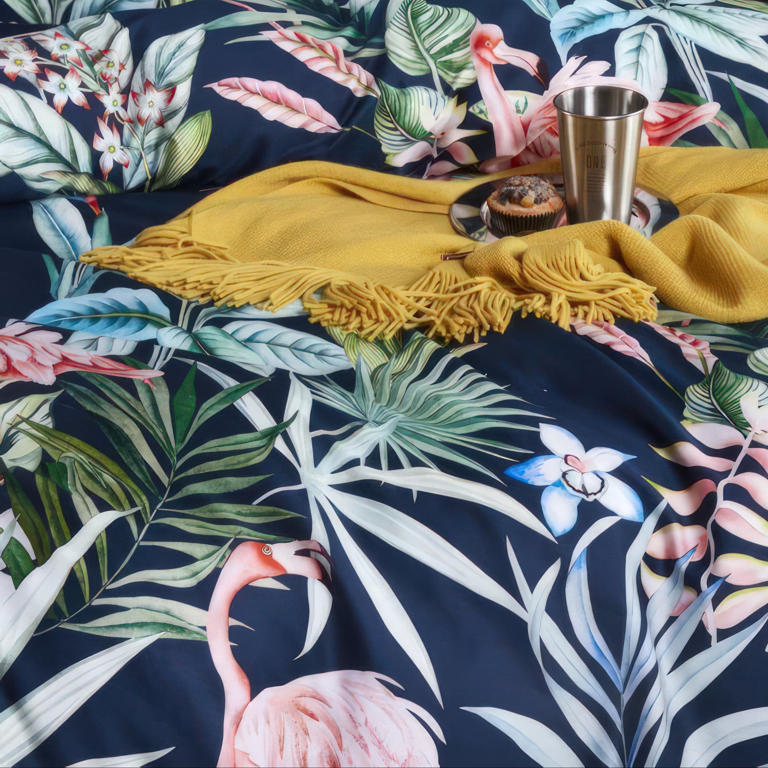 Paradise Flamingo Blue - Bedding Set